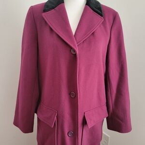 Women's Purple Wool Coat